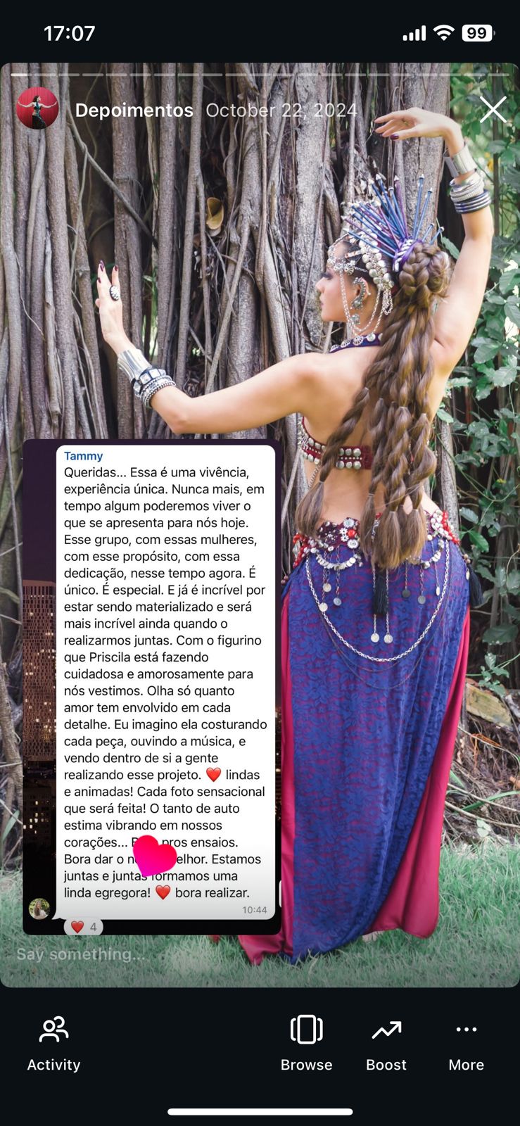 Depoimento de Aluna